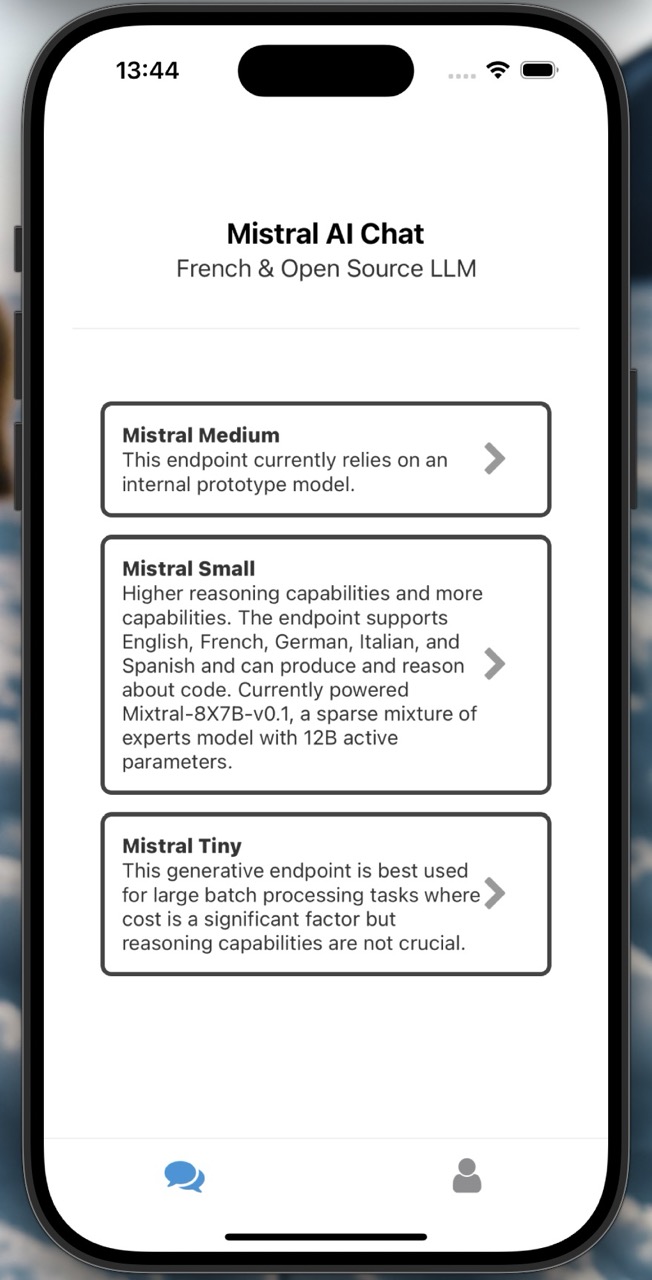 Mistral Client Screenshot 2